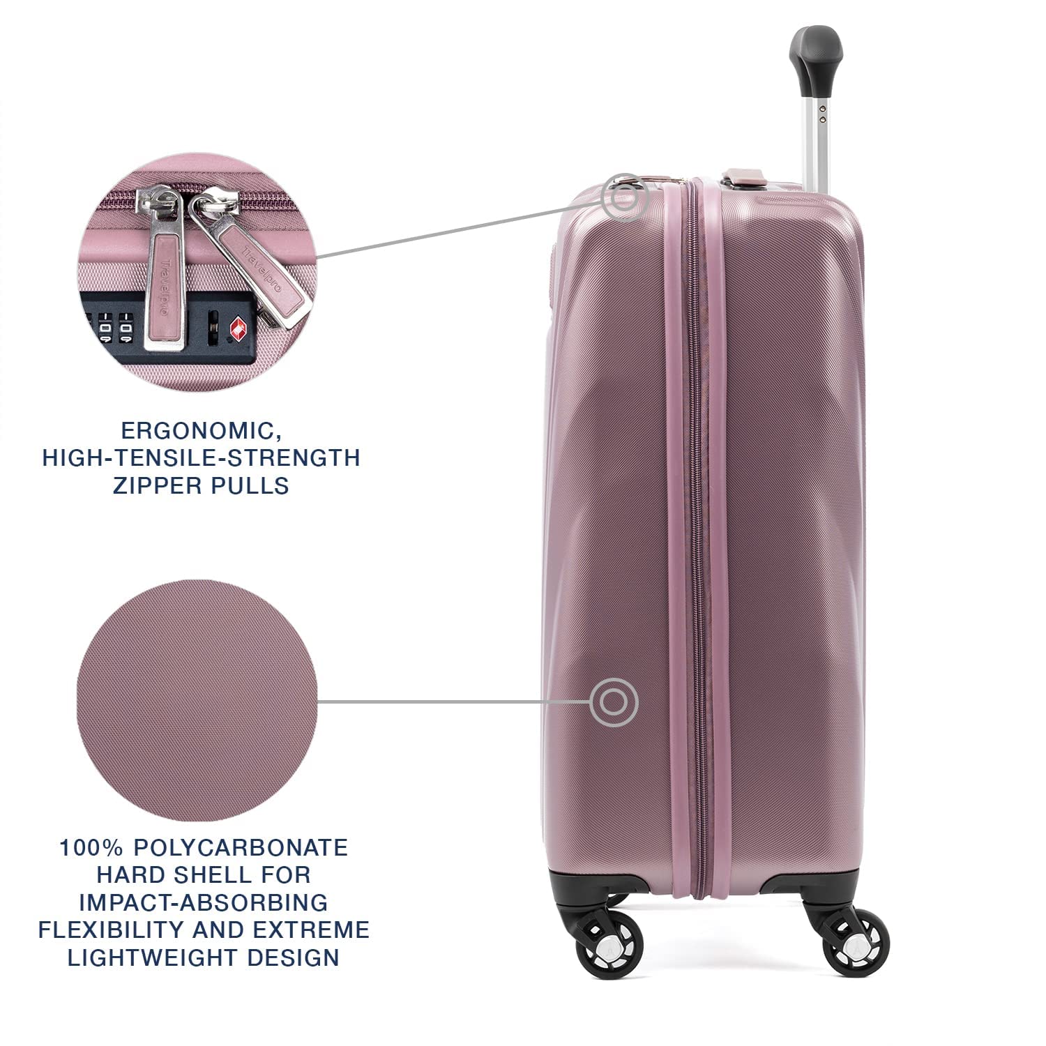 travelpro-maxlite-5-carry-on-hardside-spinner-21-inch-dusty-rose-non-expandable image 3