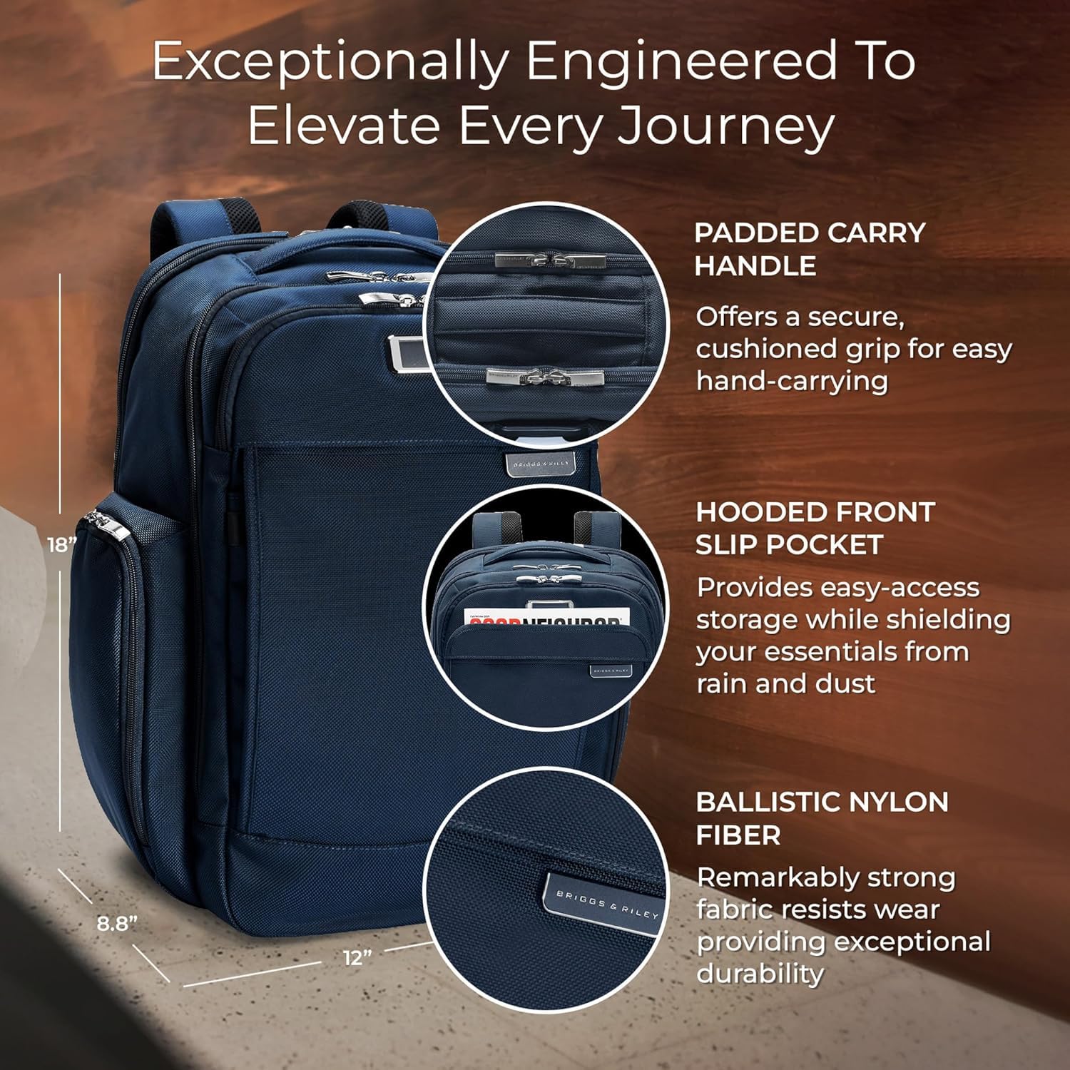 briggs-riley-traveler-backpack-carry-on-travel-backpack-for-women-men-personal-i image 2