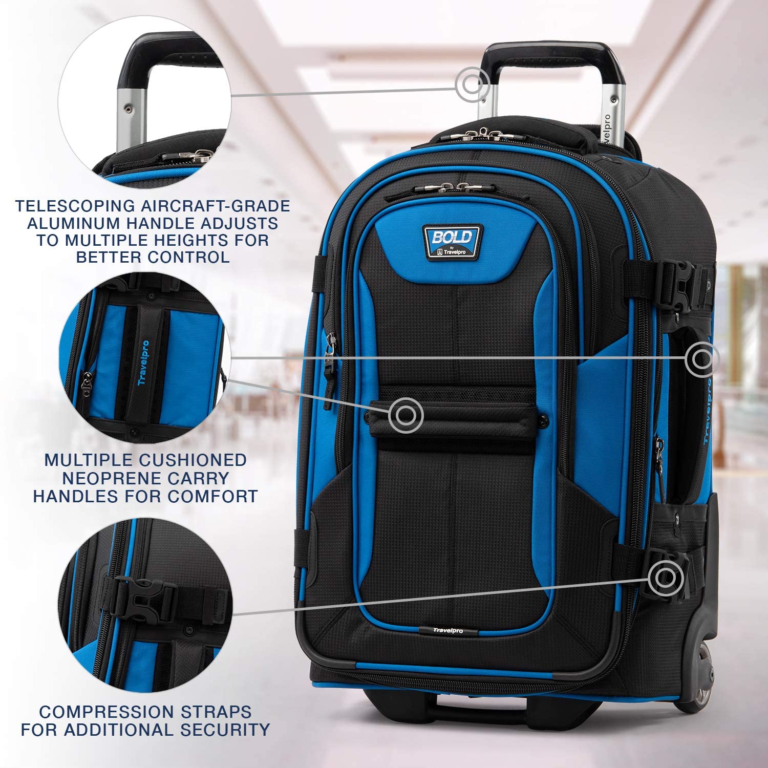 travelpro-bold-softside-expandable-carry-on-rollaboard-luggage-22-inch-blue-blac image 2