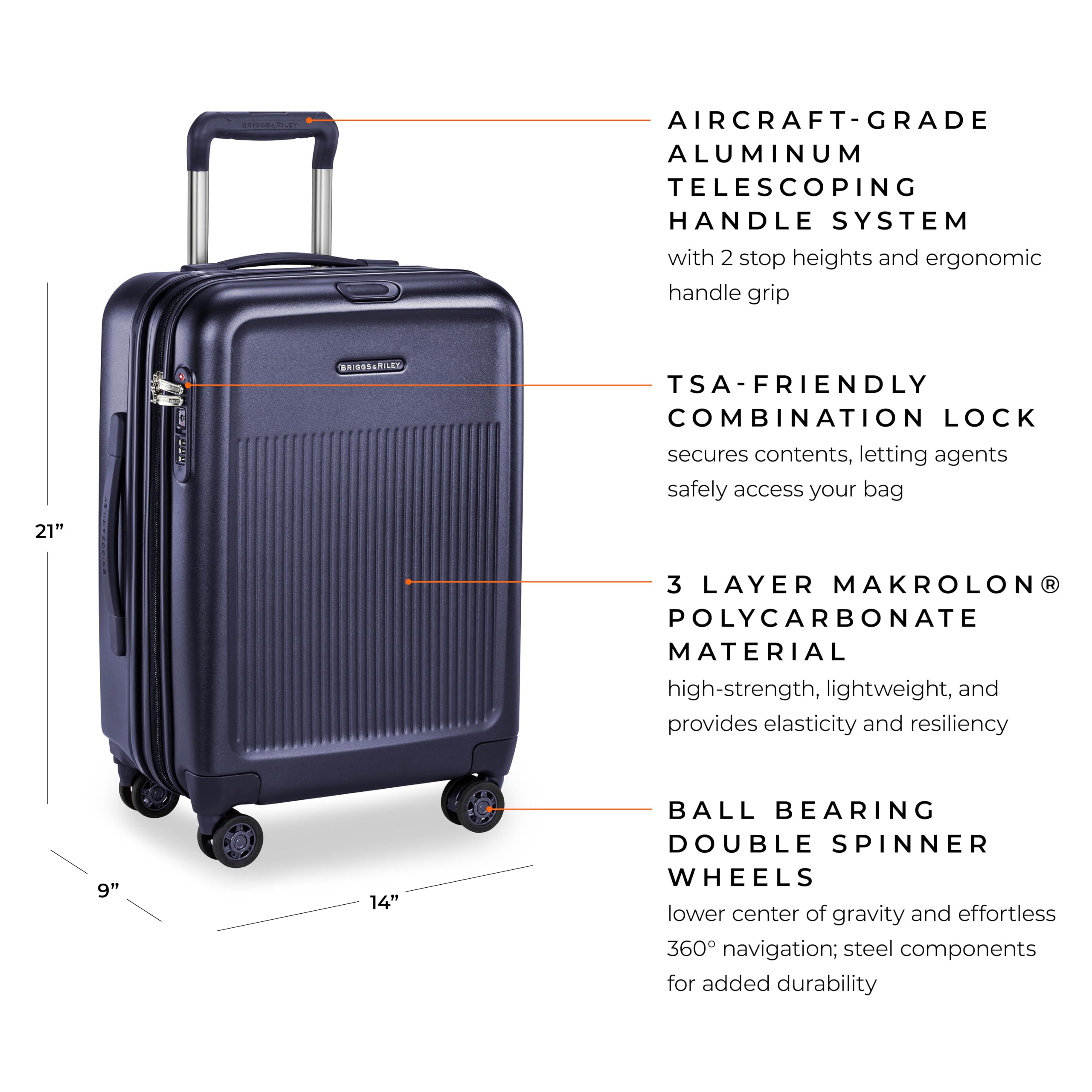 briggs-riley-sympatico-hardside-international-spinner-luggage-matte-navy-21-inch image 2