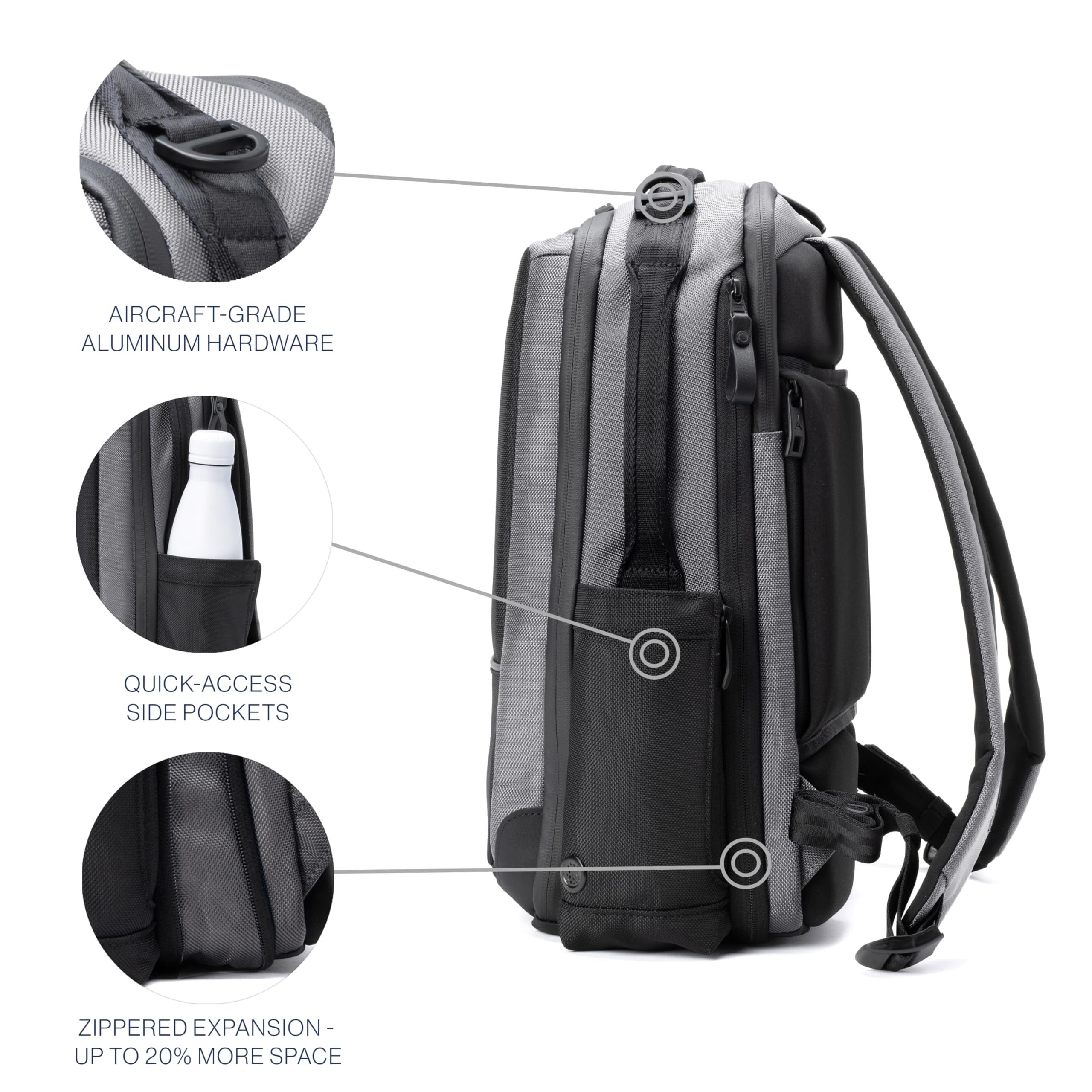 travelpro-altitude-slim-expandable-travel-laptop-backpack-20-24l-fits-16-laptop- image 4
