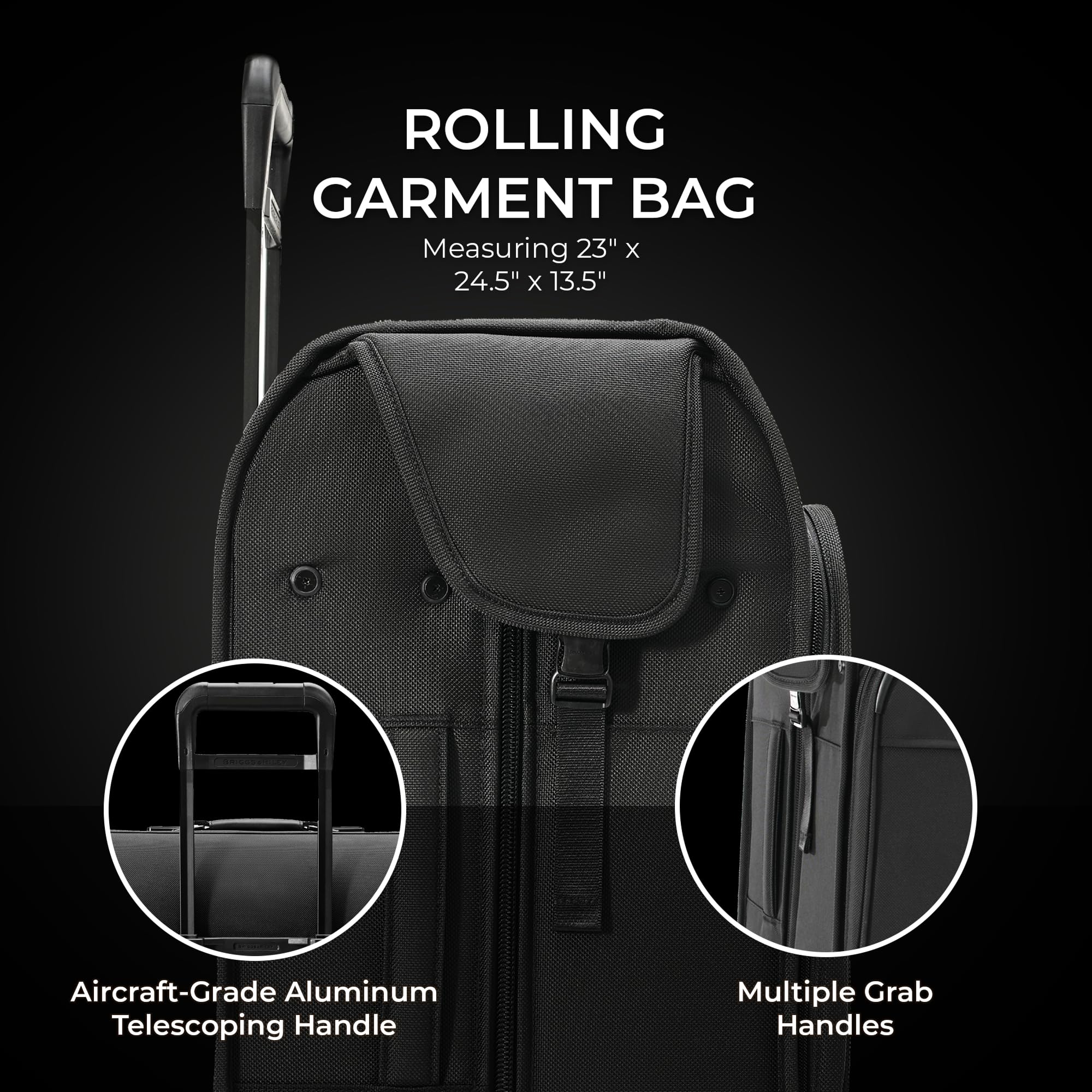 briggs-riley-baseline-deluxe-wardrobe-spinner-checked-luggage-with-garment-bag-3 image 3