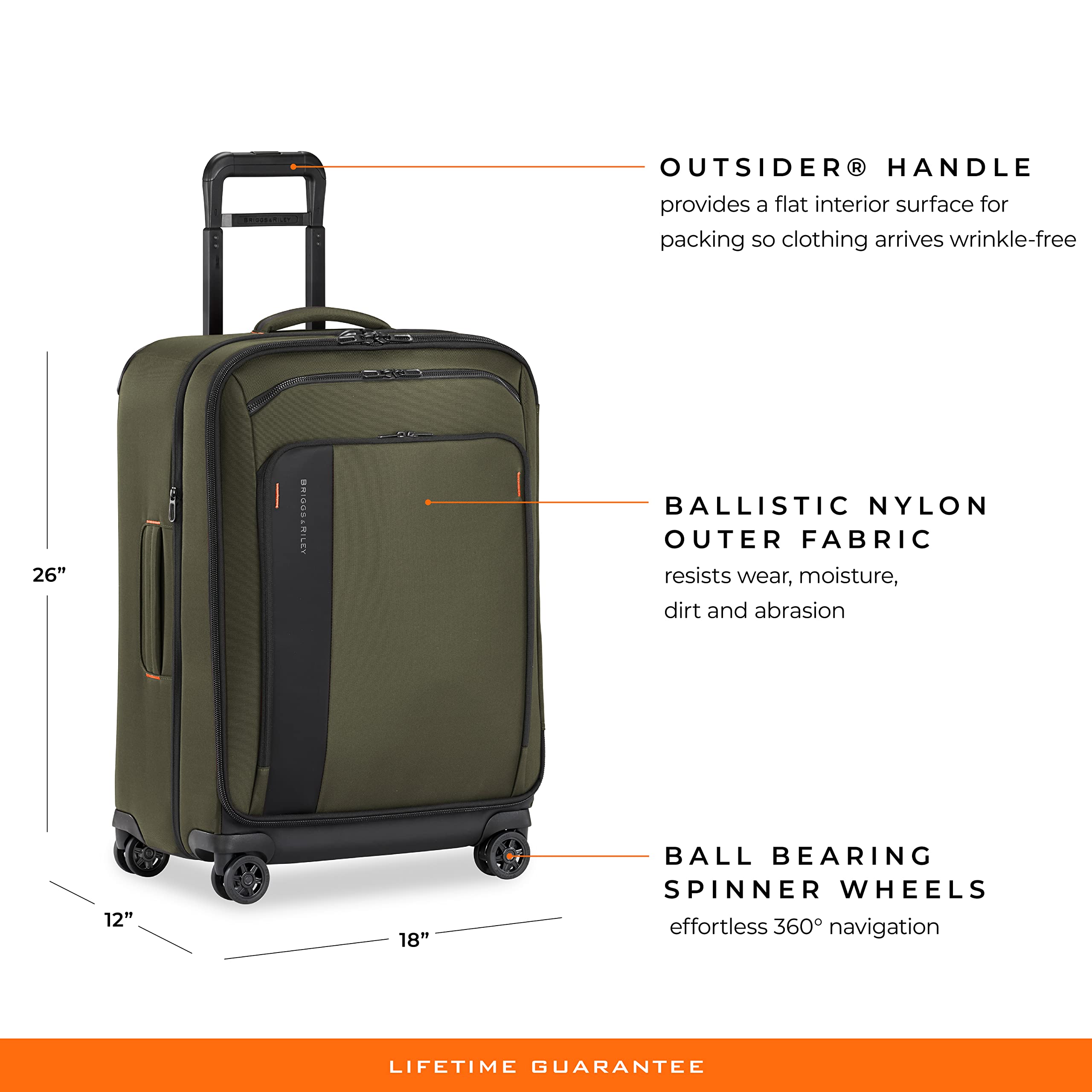 briggs-riley-zdx-26-medium-expandable-spinner-checked-luggage-hunter image 2