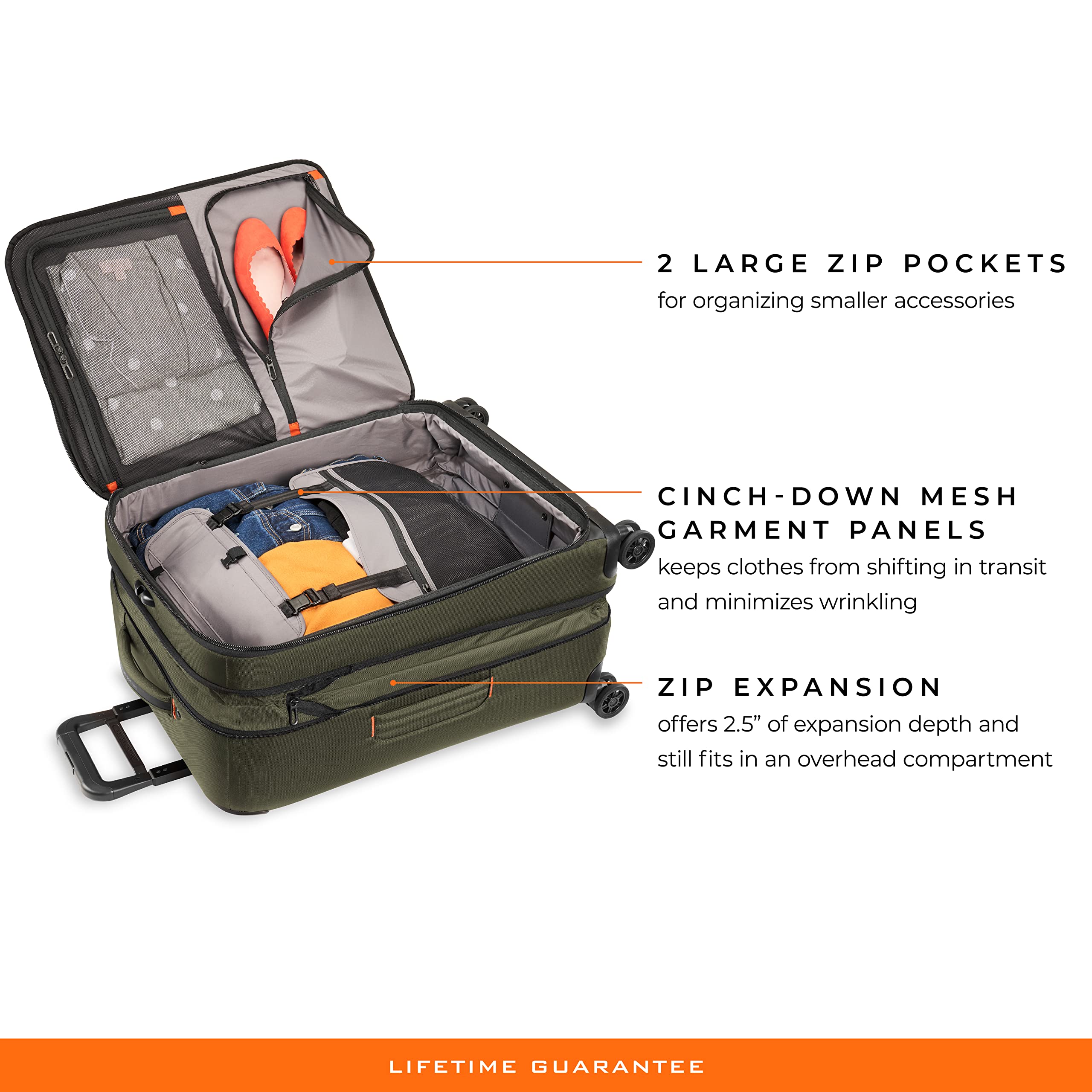 briggs-riley-zdx-26-medium-expandable-spinner-checked-luggage-hunter image 4