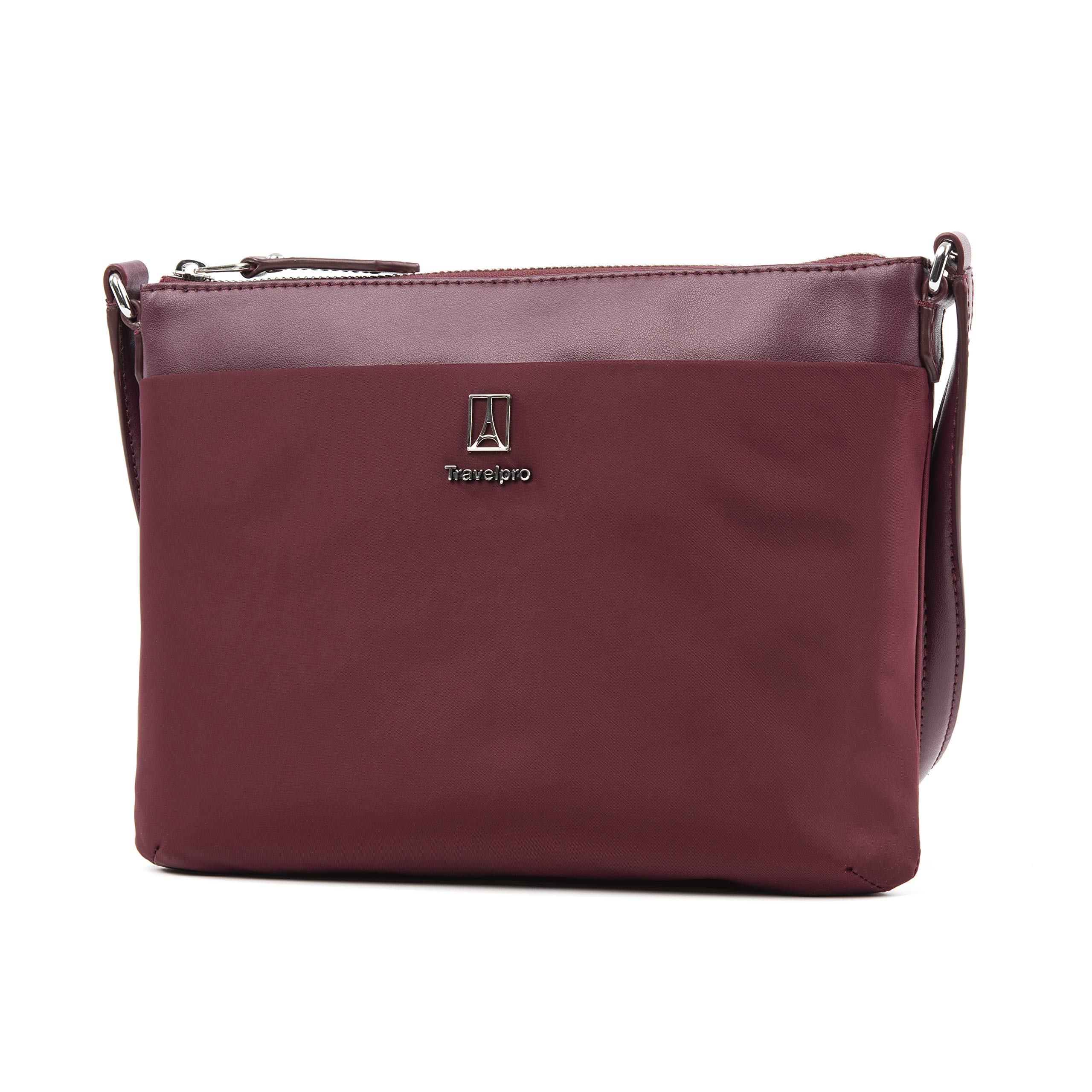 travelpro-platinum-elite-women-s-crossbody-lightweight-nylon-purse-with-leather- image 1