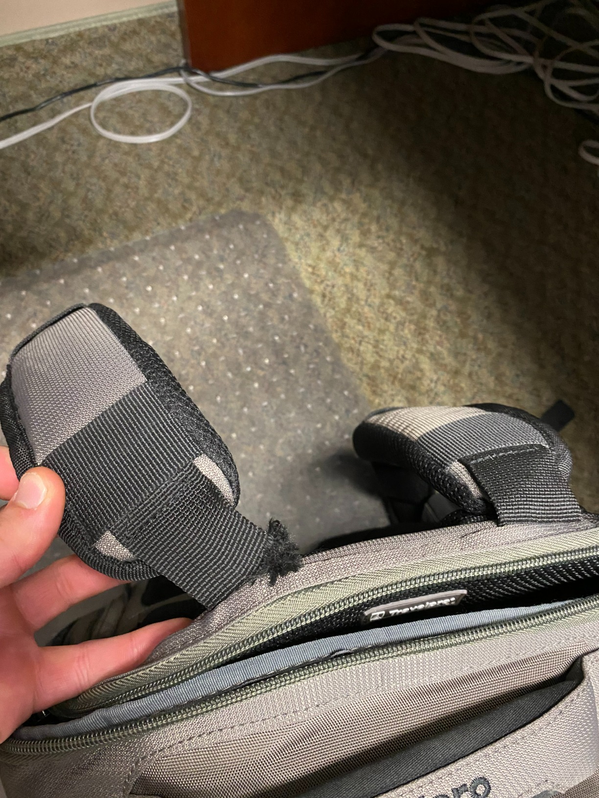 Straps frayed