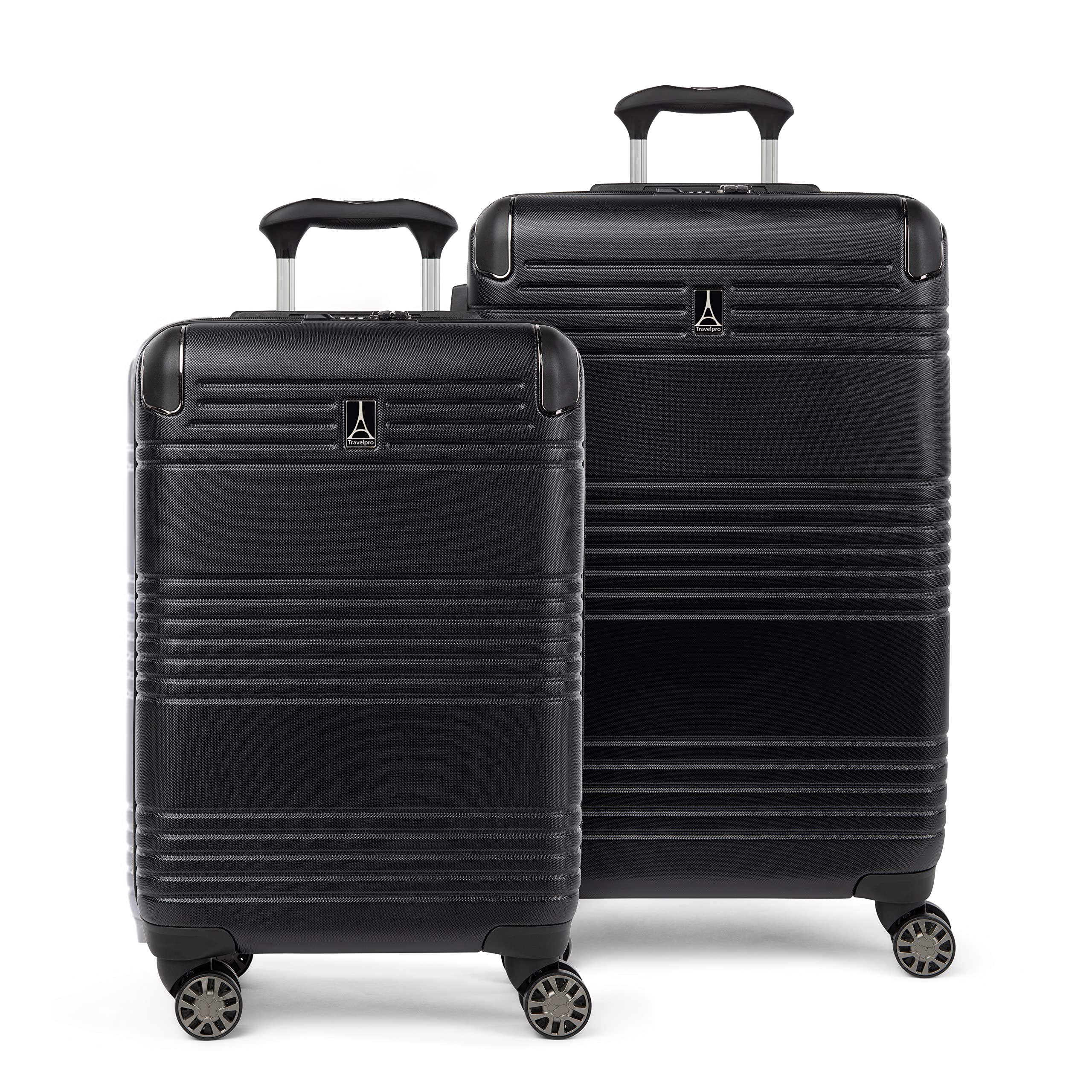travelpro-roundtrip-hardside-expandable-luggage-set-21-25-black-2-piece-with-tsa image 1