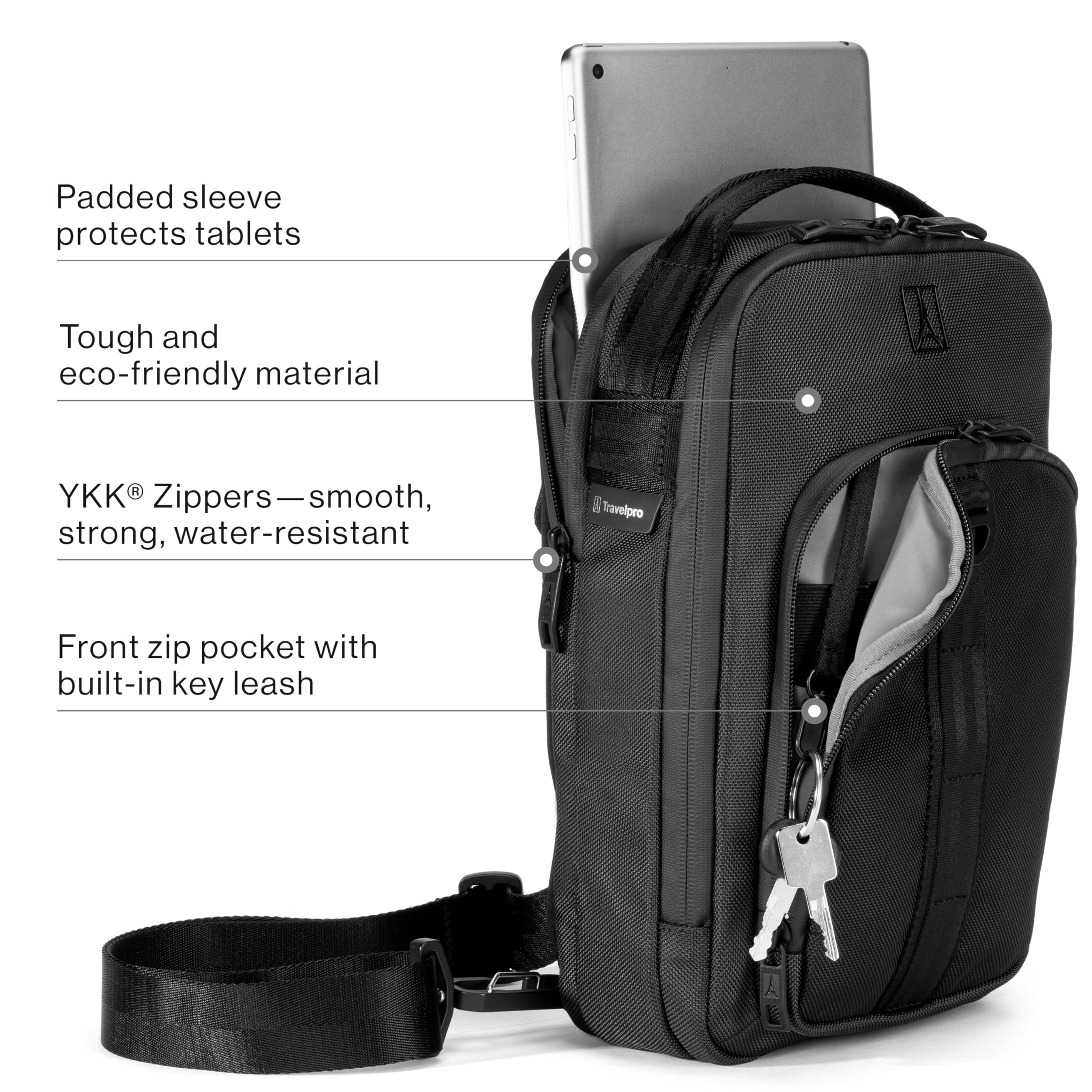 travelpro-altitude-crossbody-6l-water-resistant-eco-friendly-work-business image 3