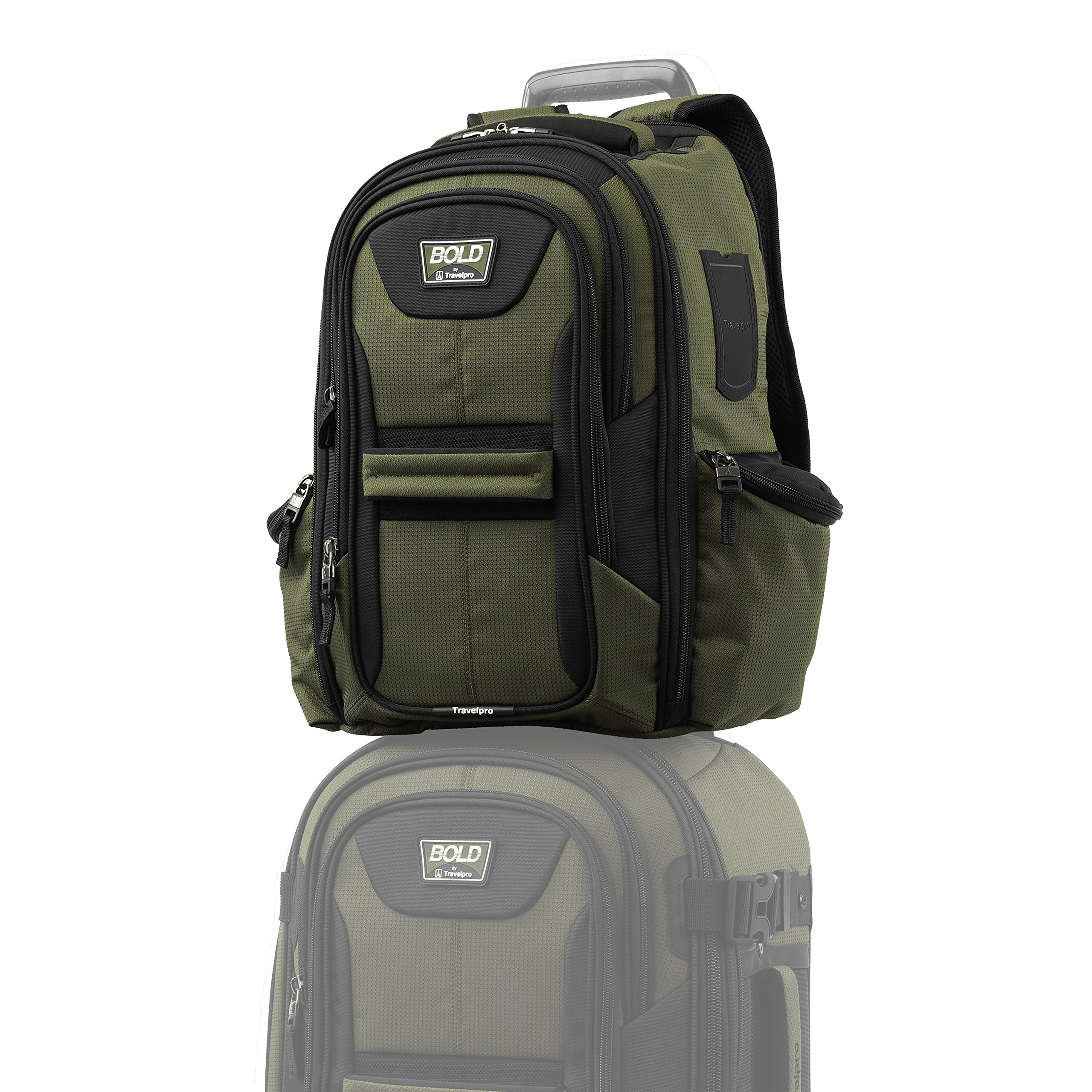 travelpro-bold-lightweight-rugged-backpack-fits-15-6-laptop-olive-black image 6