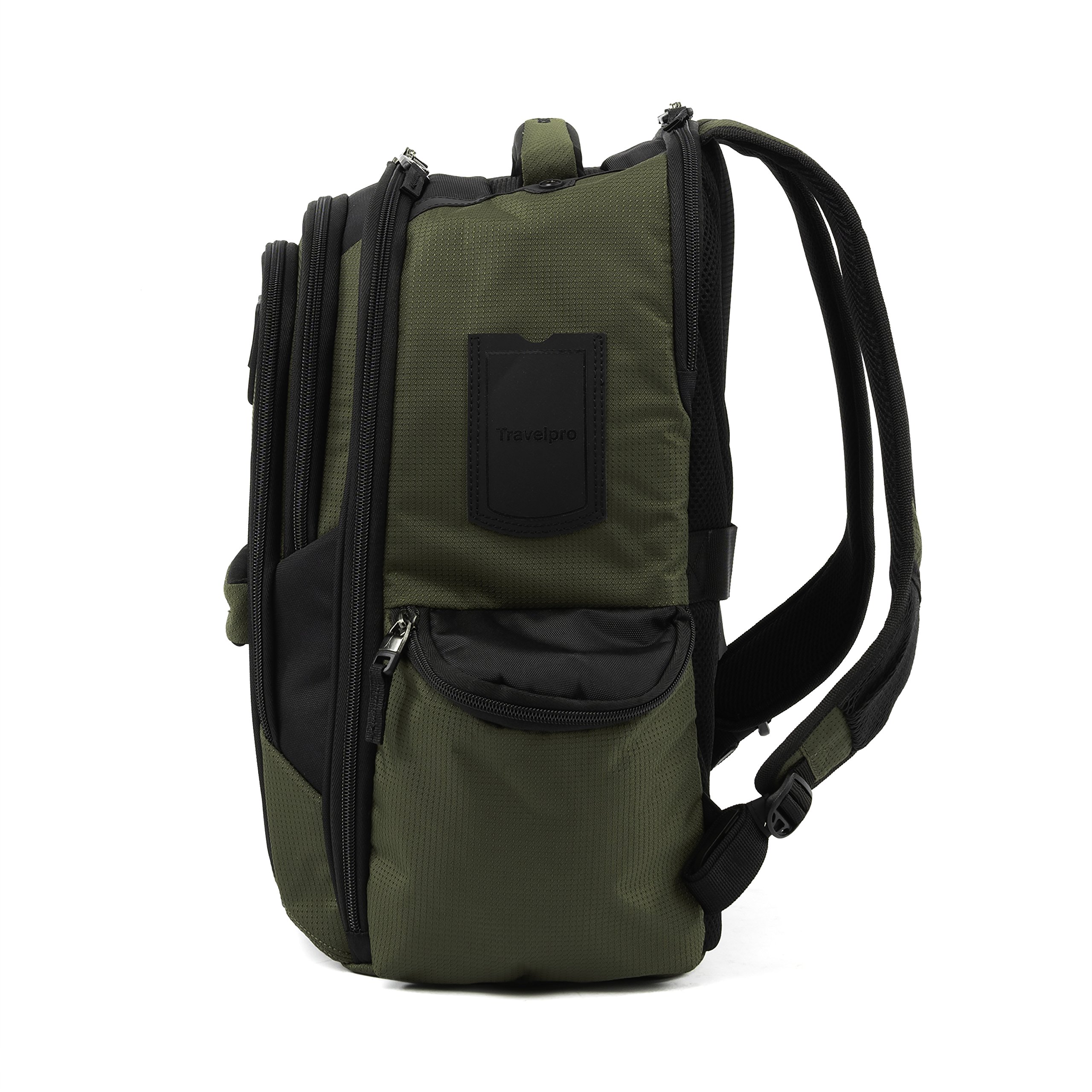 travelpro-bold-lightweight-rugged-backpack-fits-15-6-laptop-olive-black image 3
