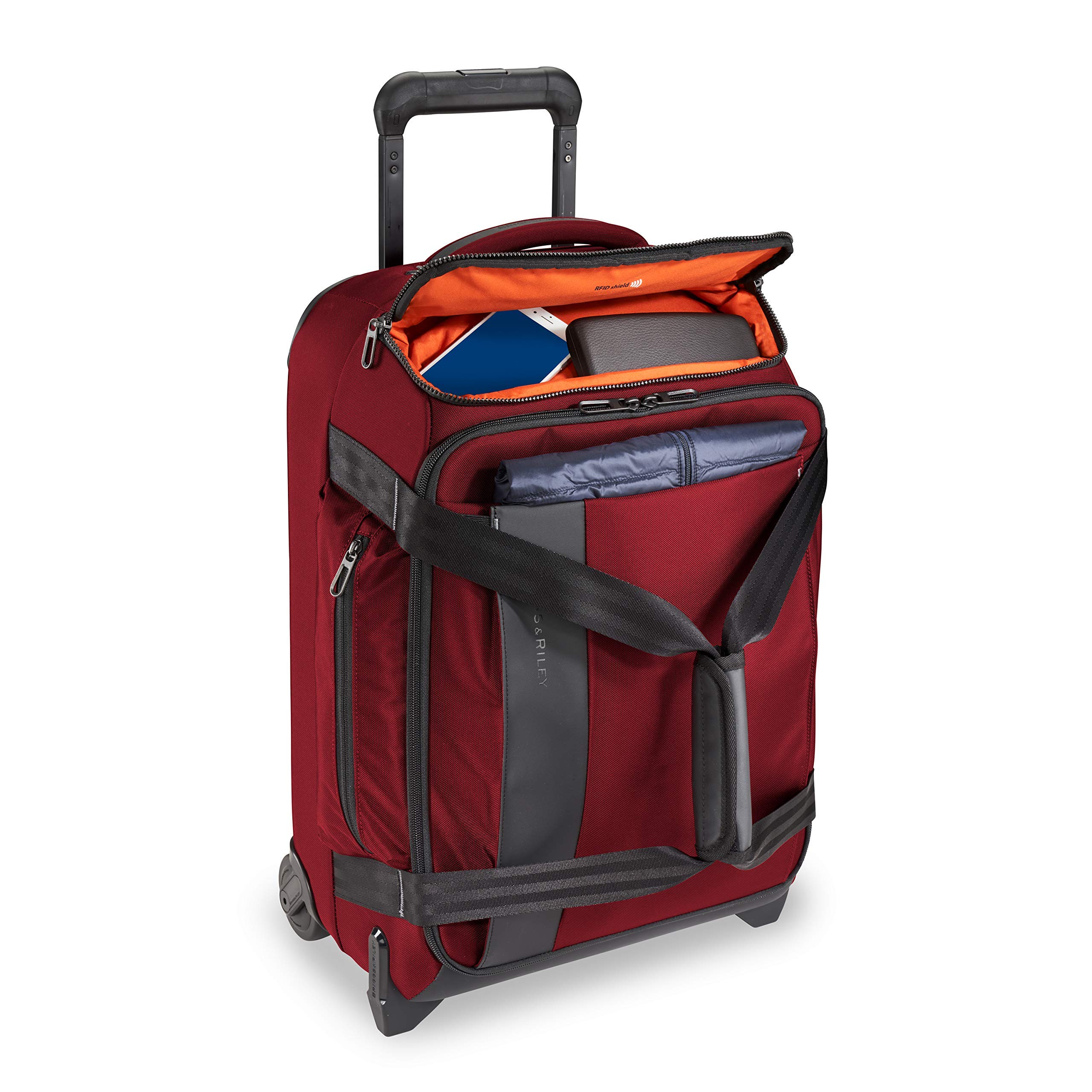 briggs-riley-zdx-upright-rolling-duffel-bag-brick-carry-on-21-inch image 5