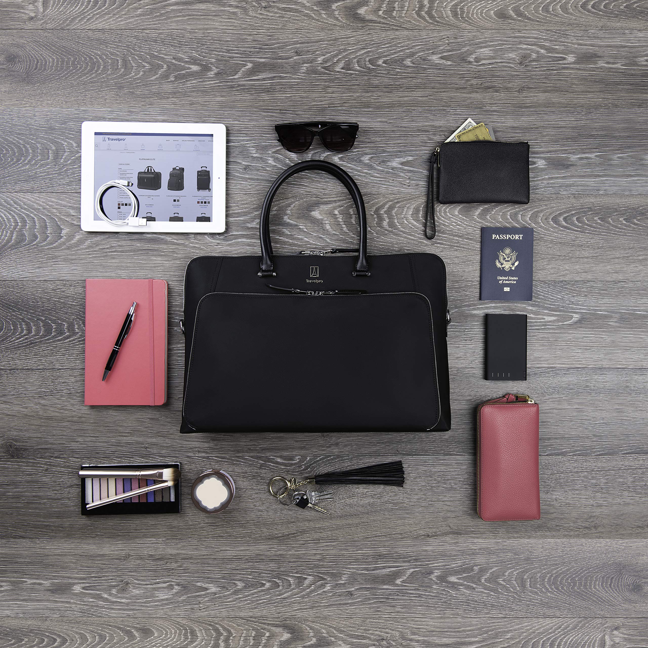 travelpro-platinum-elite-women-s-travel-briefcase-fits-up-to-14-inch-laptop-leat image 2