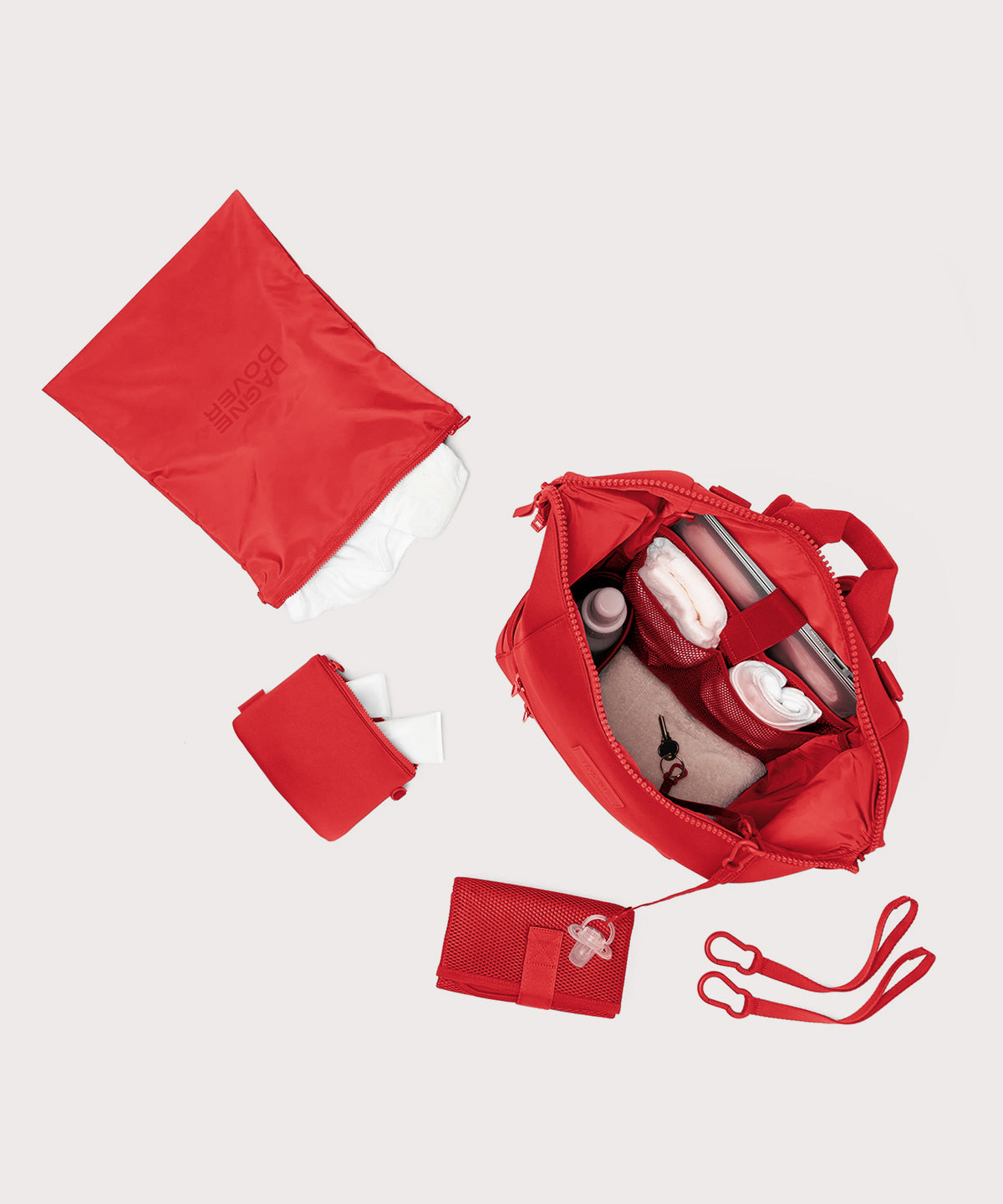 dagne-dover-indi-diaper-backpack-in-cherry-large-neoprene-diaper-bag-with-two-ke image 3