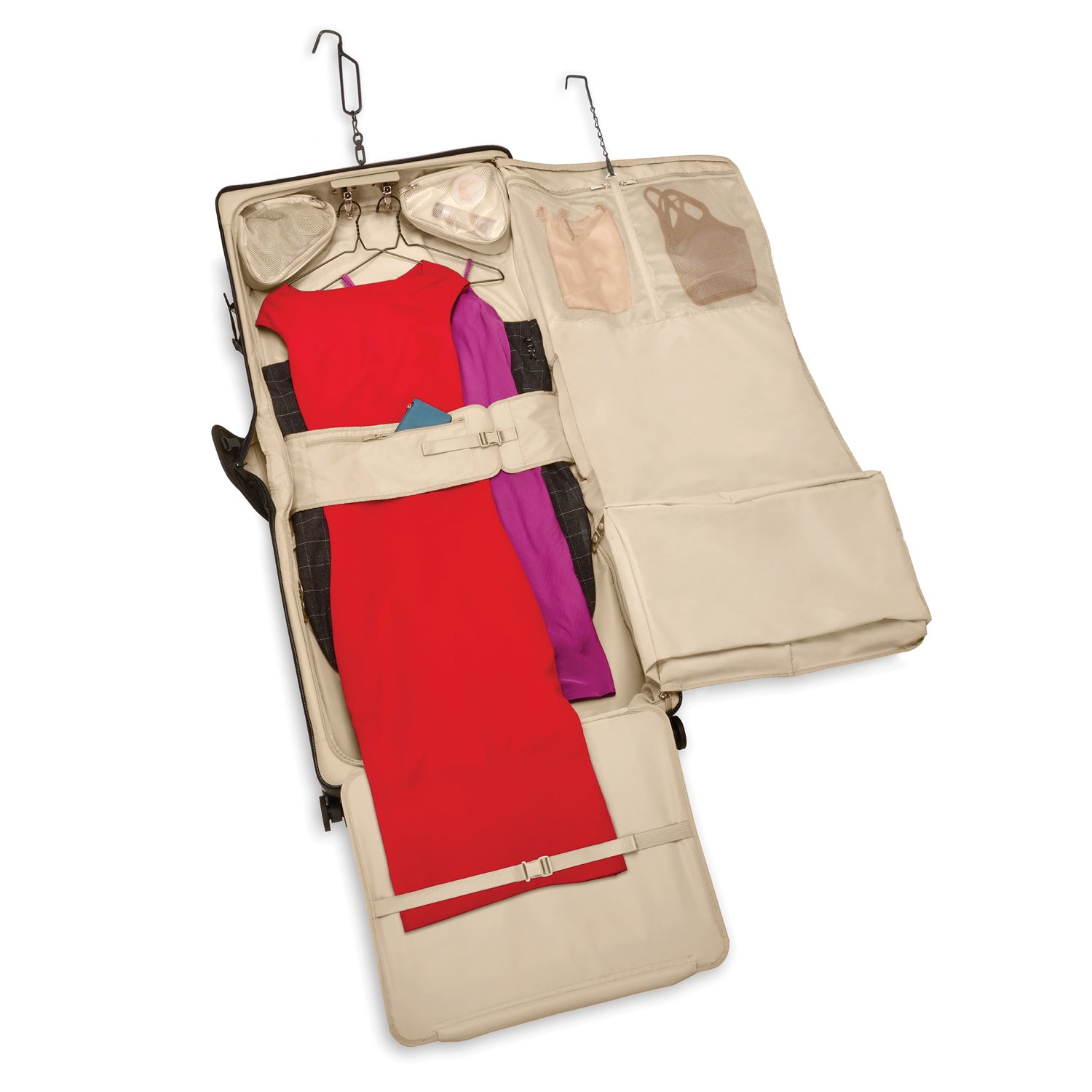 briggs-riley-baseline-deluxe-wardrobe-spinner-4-wheel-checked-luggage-suiter-wit image 5