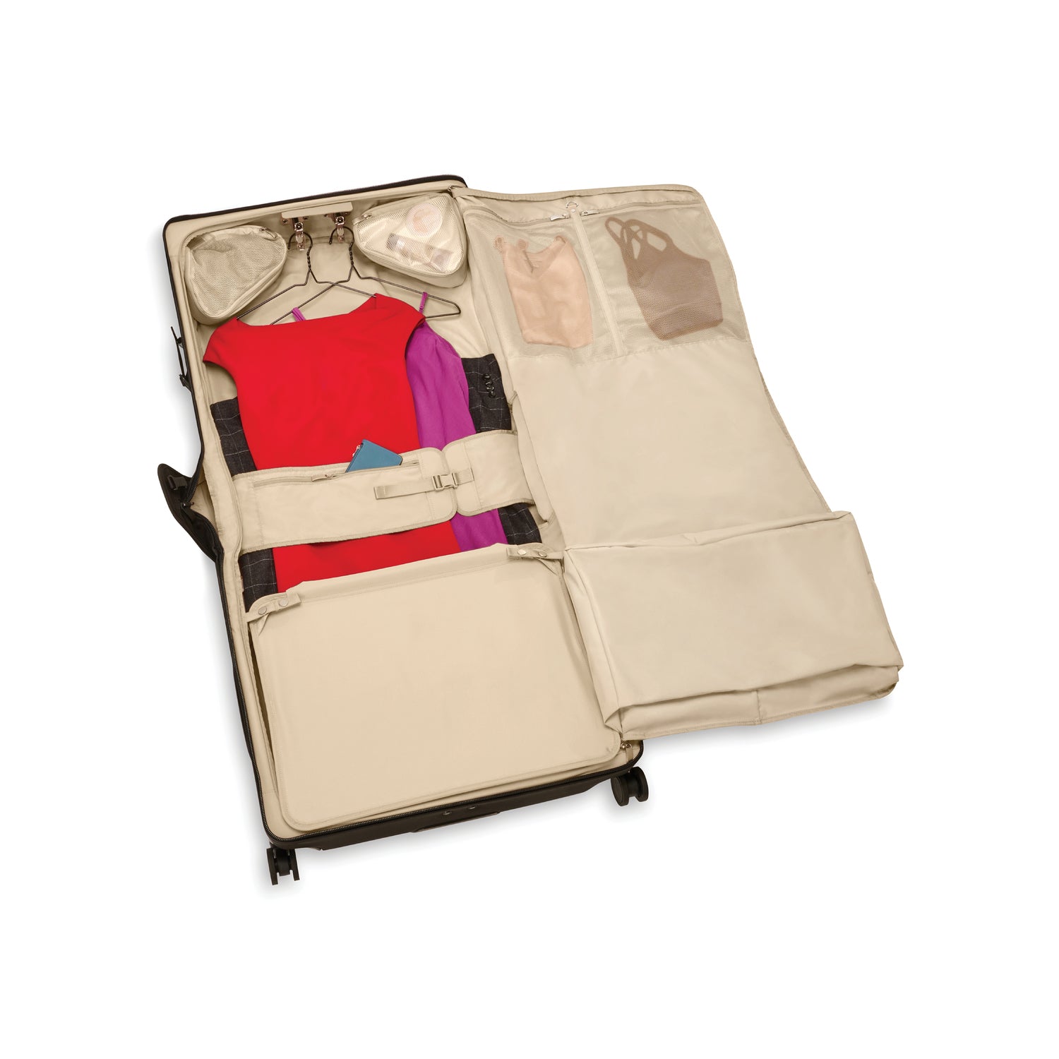 briggs-riley-baseline-deluxe-wardrobe-spinner-4-wheel-checked-luggage-suiter-wit image 2