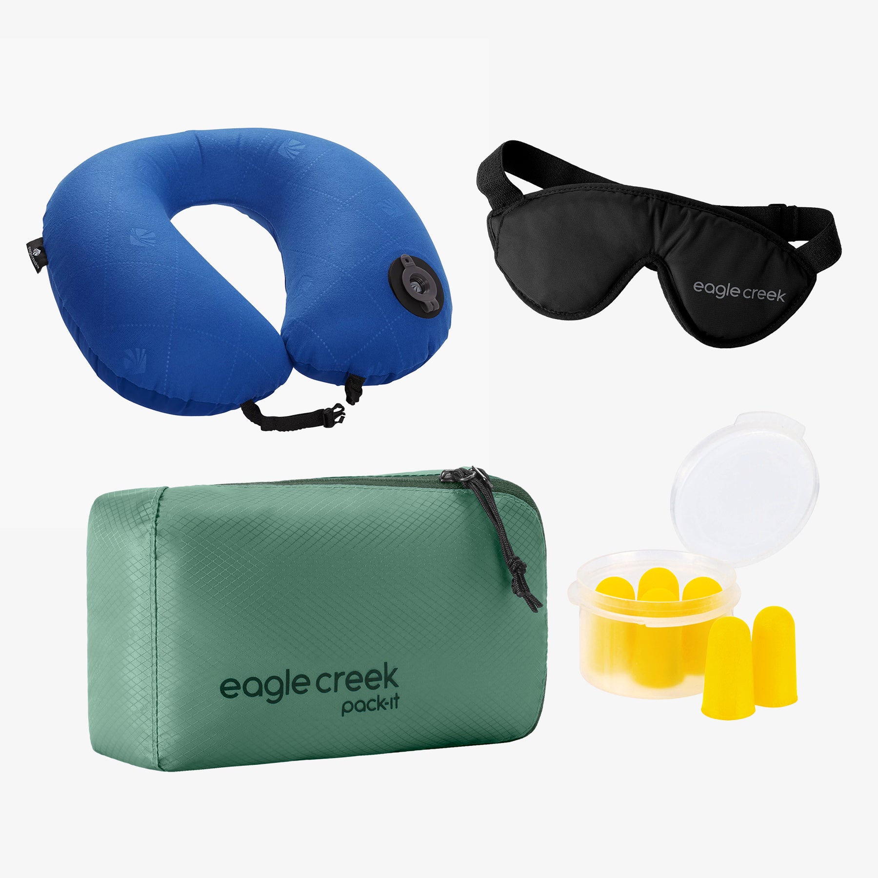 eagle-creek-comfort-bundle-includes-exhale-neck-pillow-and-pack-it-isolate-cube- image 1