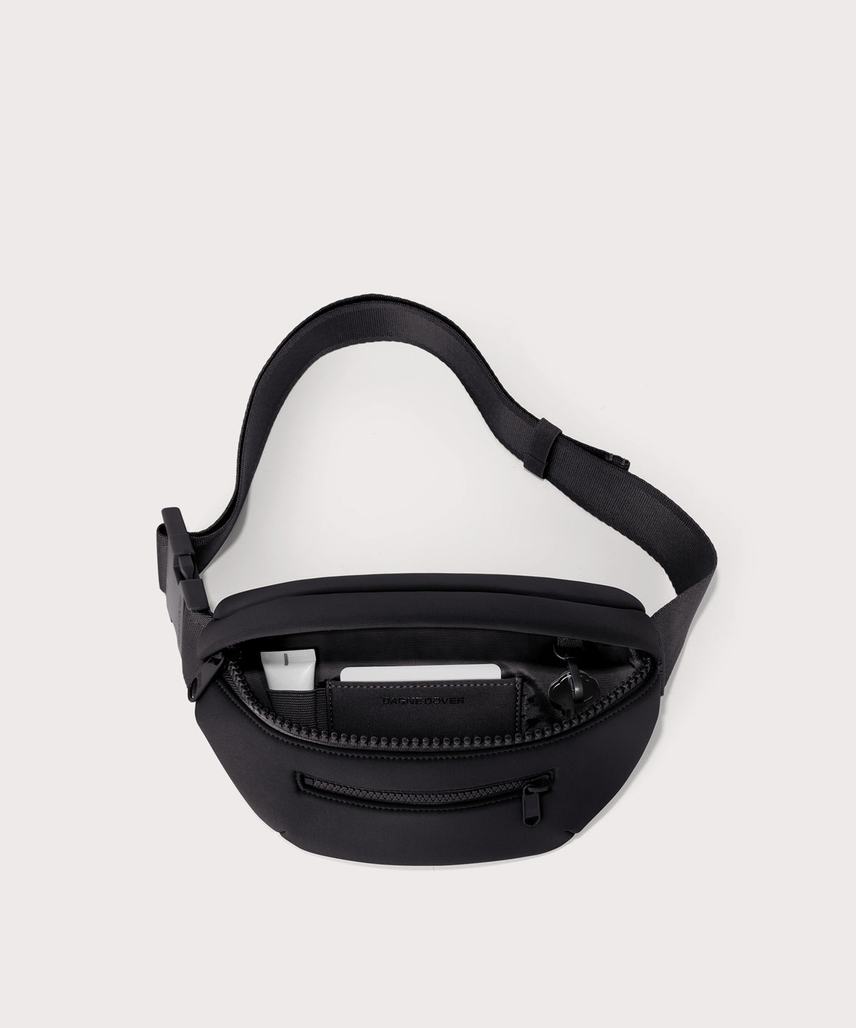 dagne-dover-ace-fanny-pack-in-onyx-waterproof-neoprene-belt-bag image 2