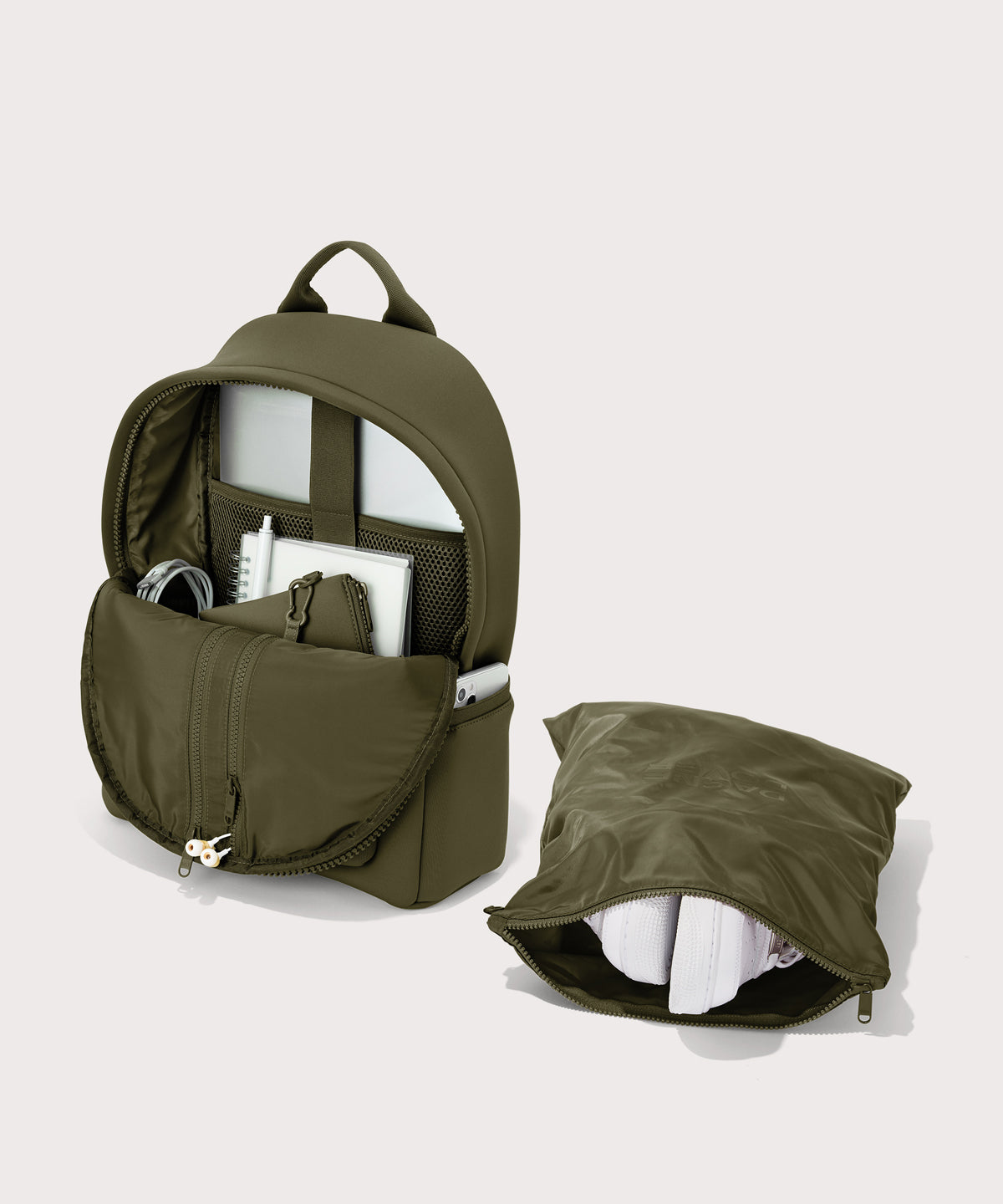dagne-dover-dakota-backpack-in-dark-moss-medium image 2