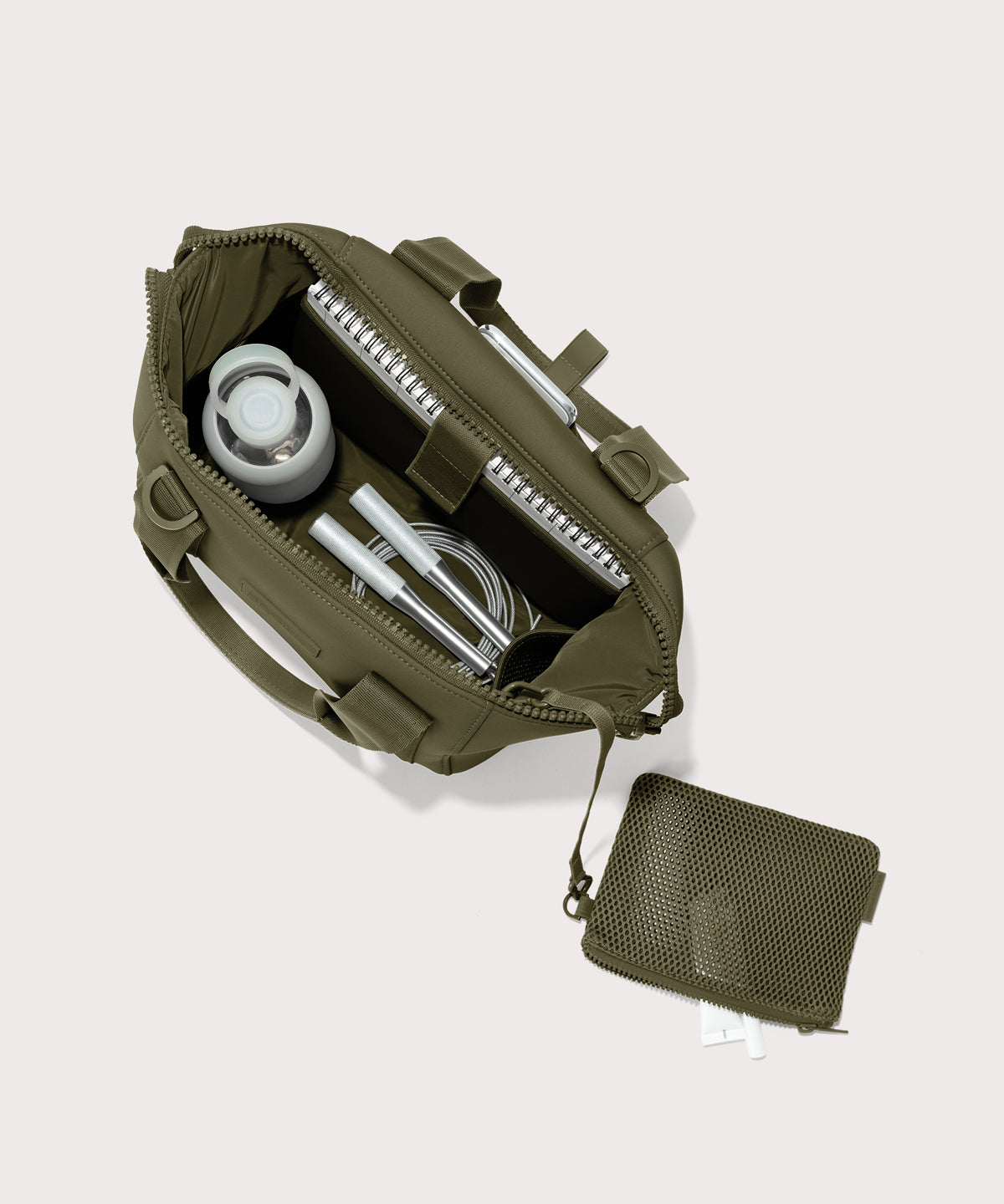 dagne-dover-landon-carryall-small-in-dark-moss image 2