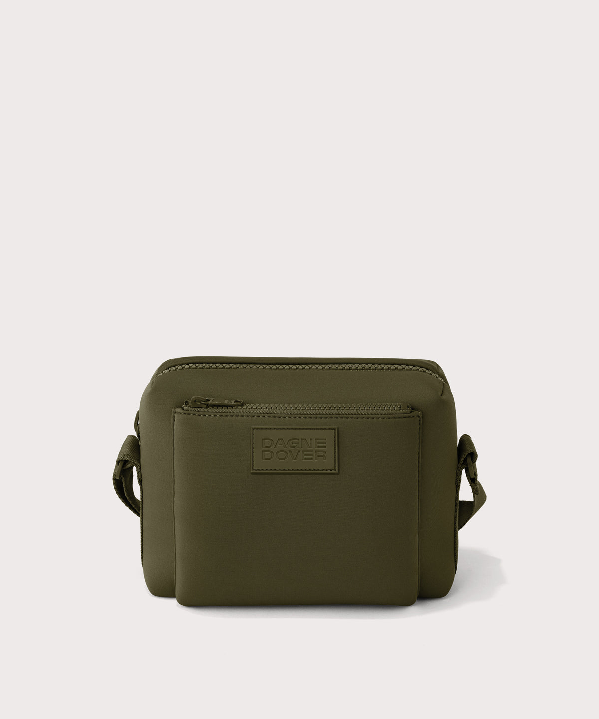 dagne-dover-micah-crossbody-in-dark-moss-lightweight-neoprene-crossbody-bag image 1