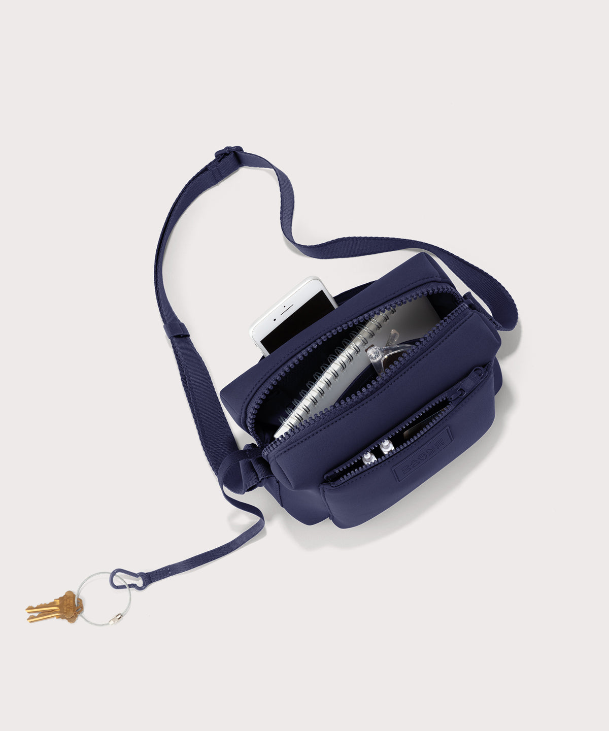 dagne-dover-micah-crossbody-in-storm-lightweight-neoprene-hands-free-crossbody-b image 2