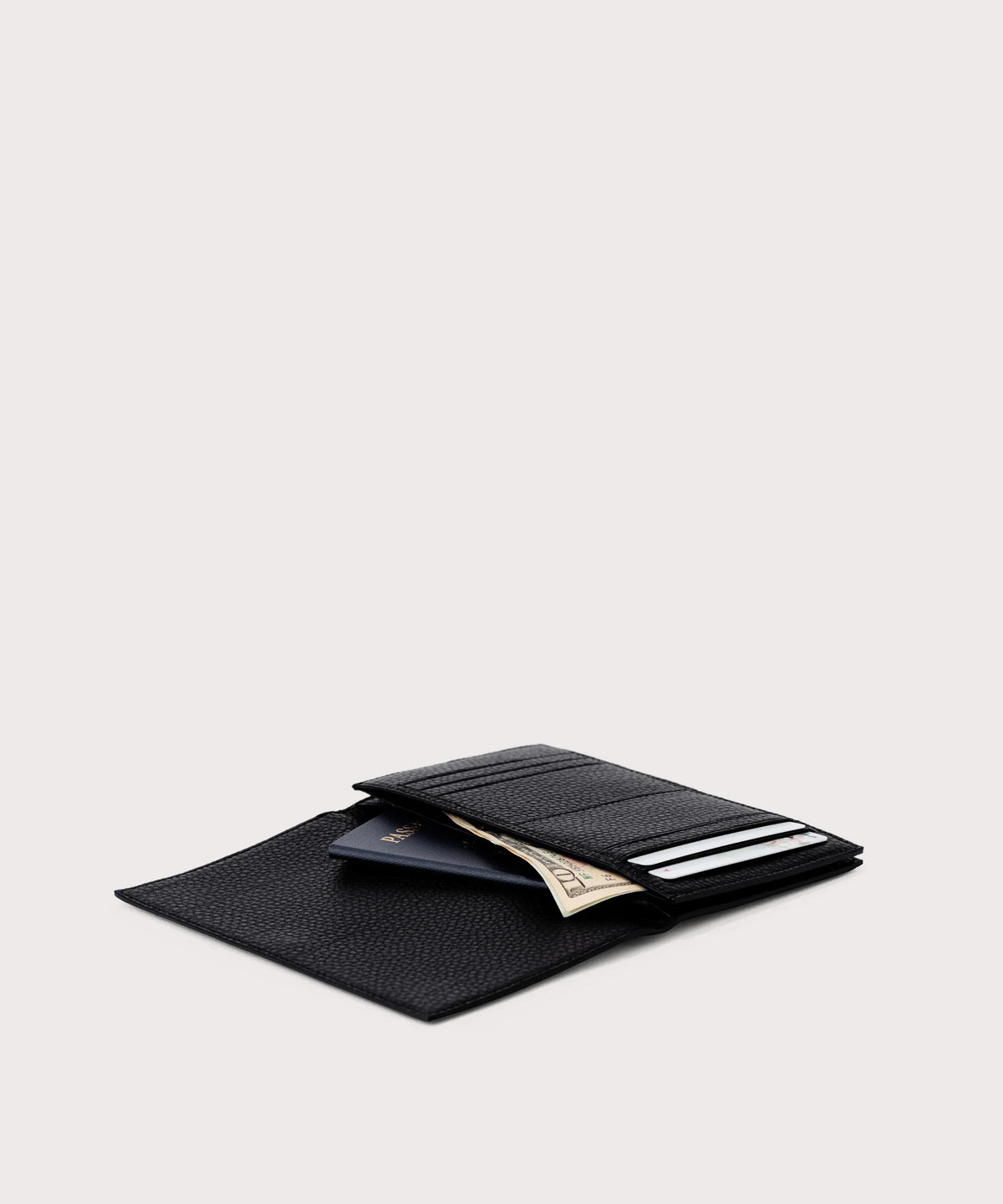 dagne-dover-accordion-travel-wallet-in-onyx-leather-passport-holder-with-card-sl image 2