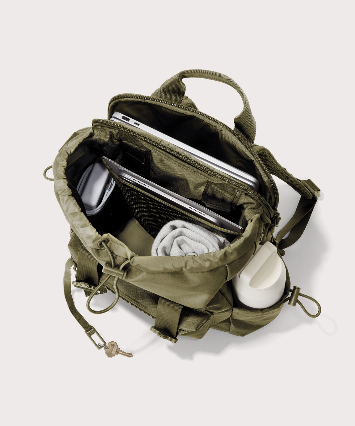 dagne-dover-brooklyn-backpack-in-dark-moss image 2
