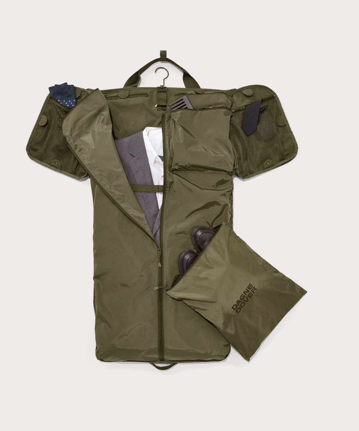 dagne-dover-monaco-garment-duffle-in-dark-moss image 2