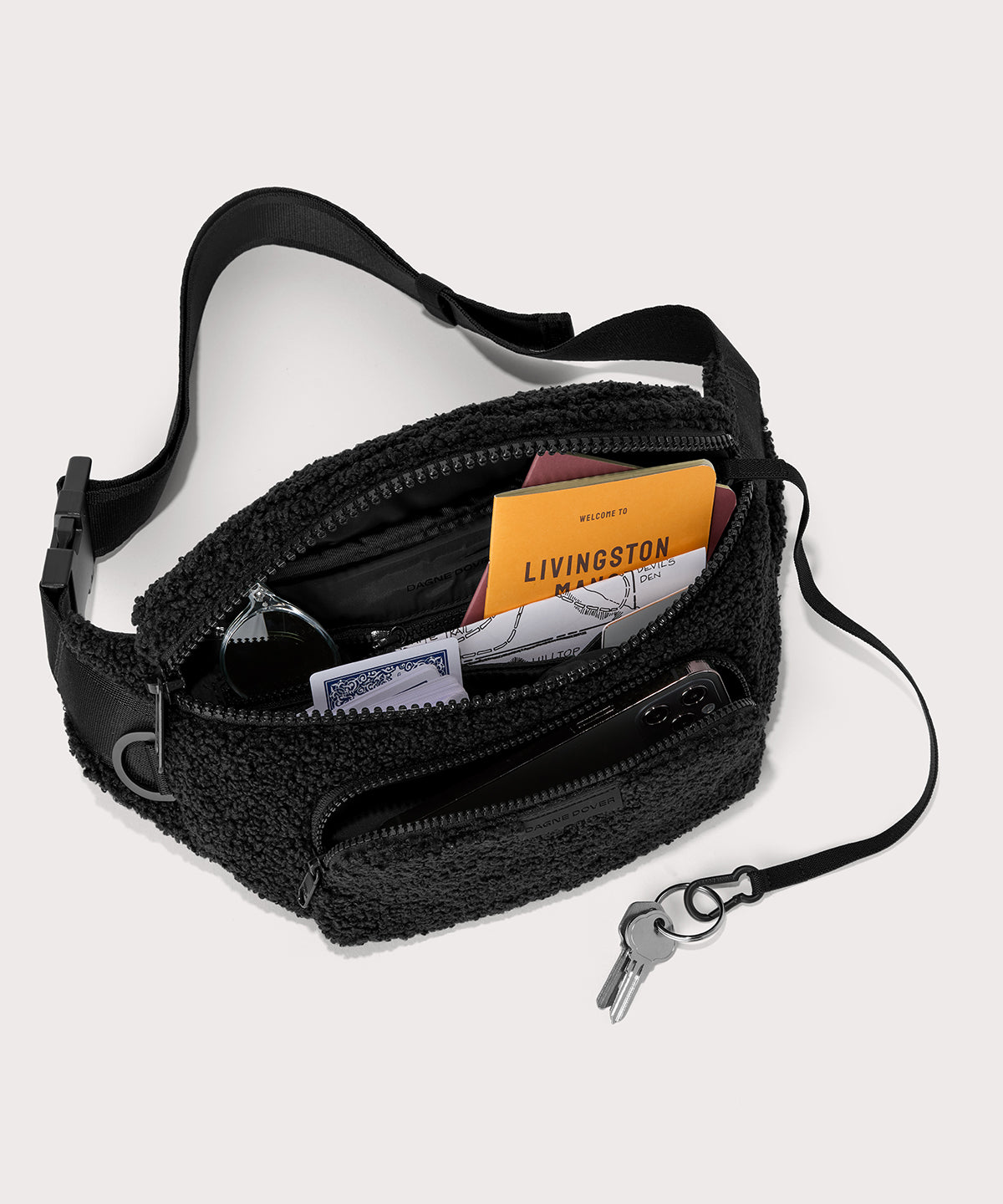 dagne-dover-jax-large-fanny-pack-in-onyx-shearling image 2
