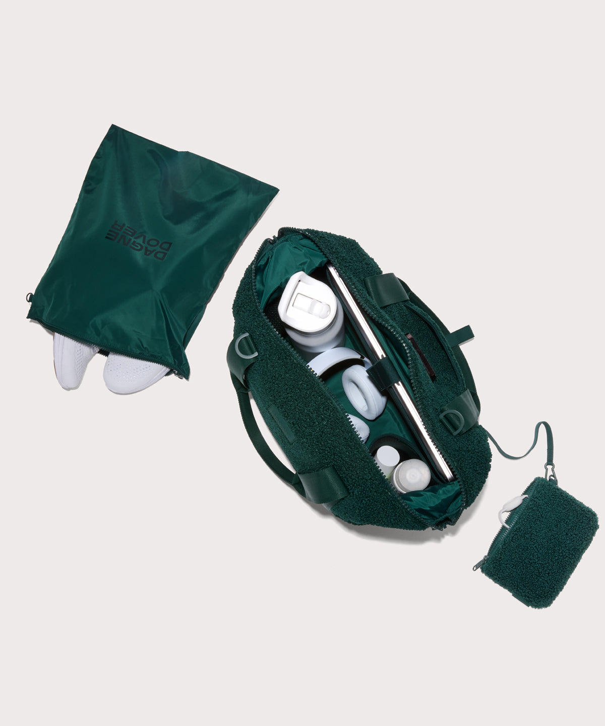 dagne-dover-landon-carryall-medium-in-cypress-shearling-neoprene-work-to-workout image 2