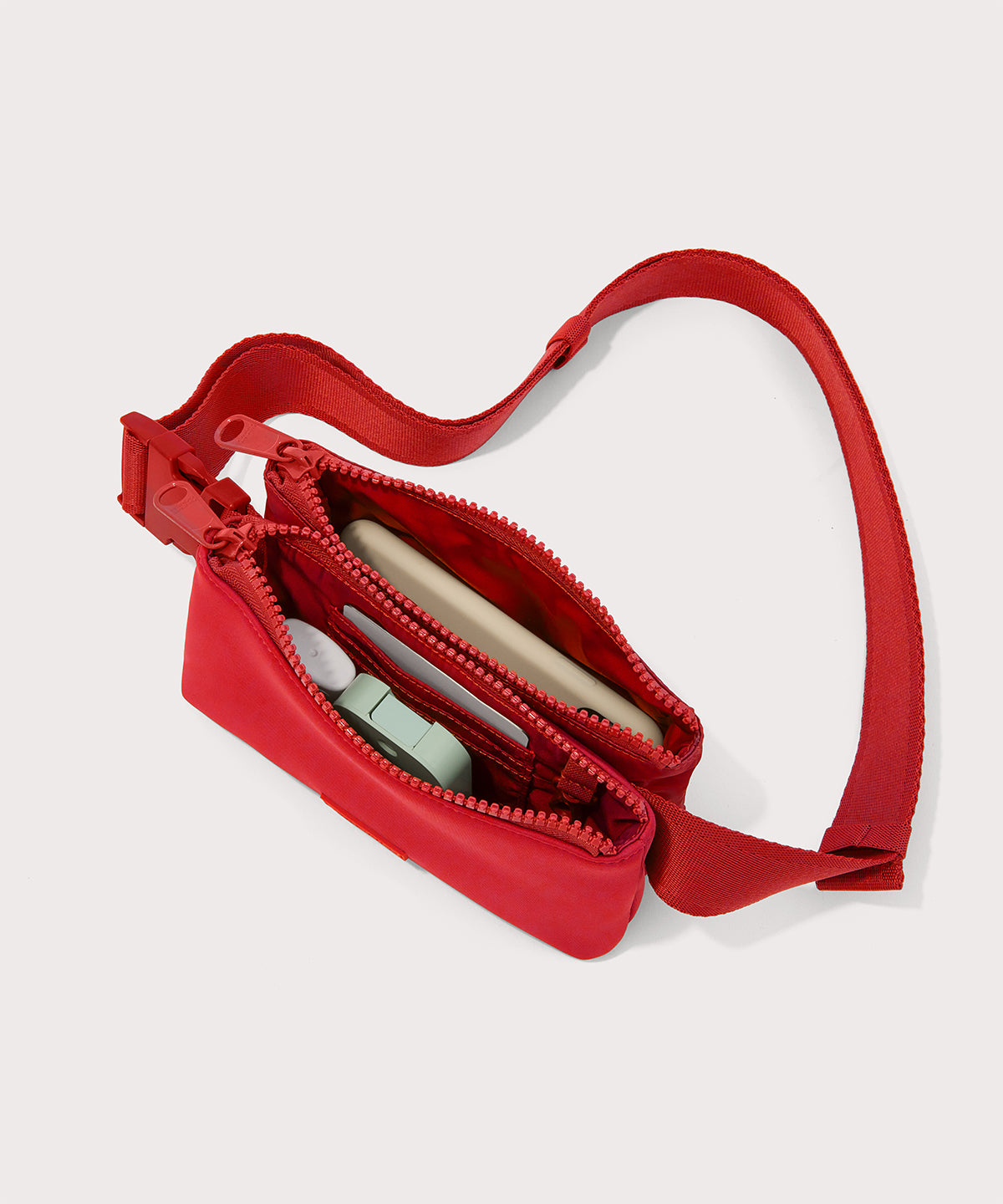 dagne-dover-bennie-sling-in-cherry-hands-free-neoprene-sling-with-repreve-back-p image 2