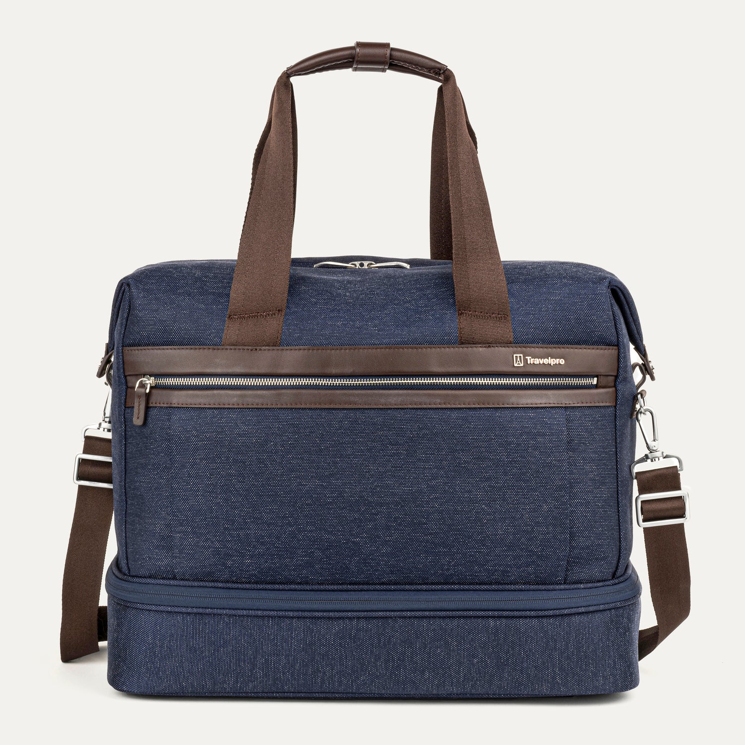 travelpro-platinum-elite-drop-bottom-weekender-black-blue image 1